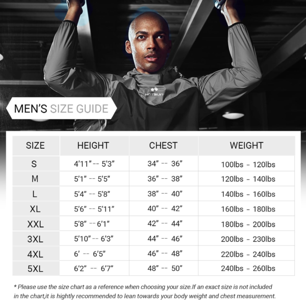 Sauna Suit for Men Sweat Sauna Jacket Pant Gym Workout Sweat Suits - Image 6