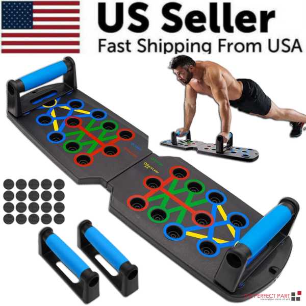 28 in 1 Push up Rack Board System Fitness Workout Train Home Gym Exercise Stands - Image 17