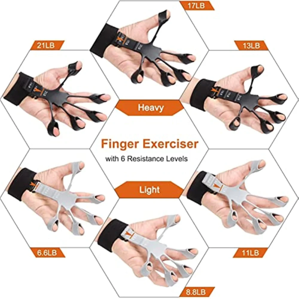 Guitar Finger Strengthener,Grip Strength Trainer,Finger Exerciser,Hand Strengthener for Patients Strength Training - Image 7